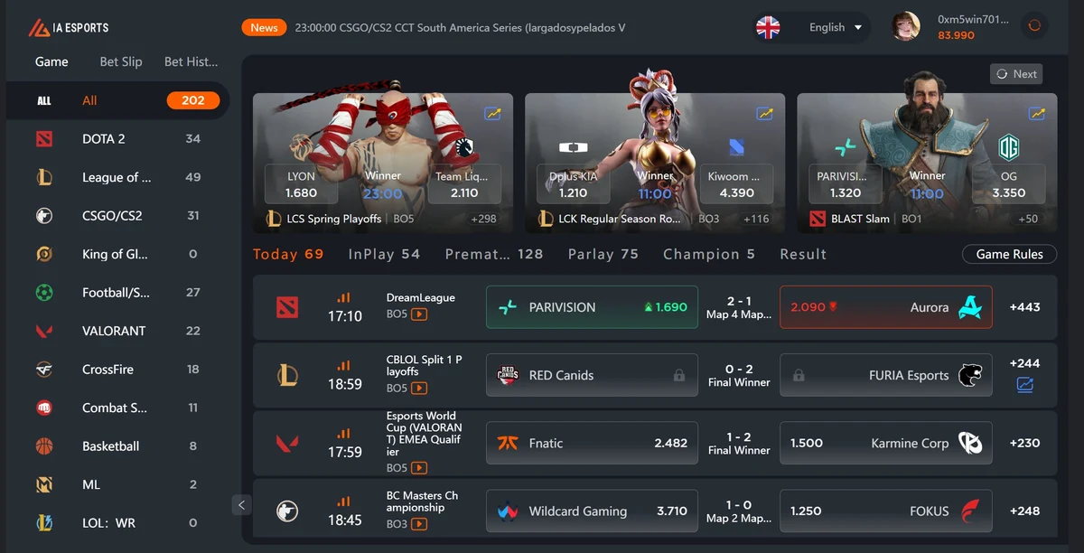 5win Bet parceiro IA E-Sports: FPS competitivo com CS2, Valorant e mercados map winner e round handicap
